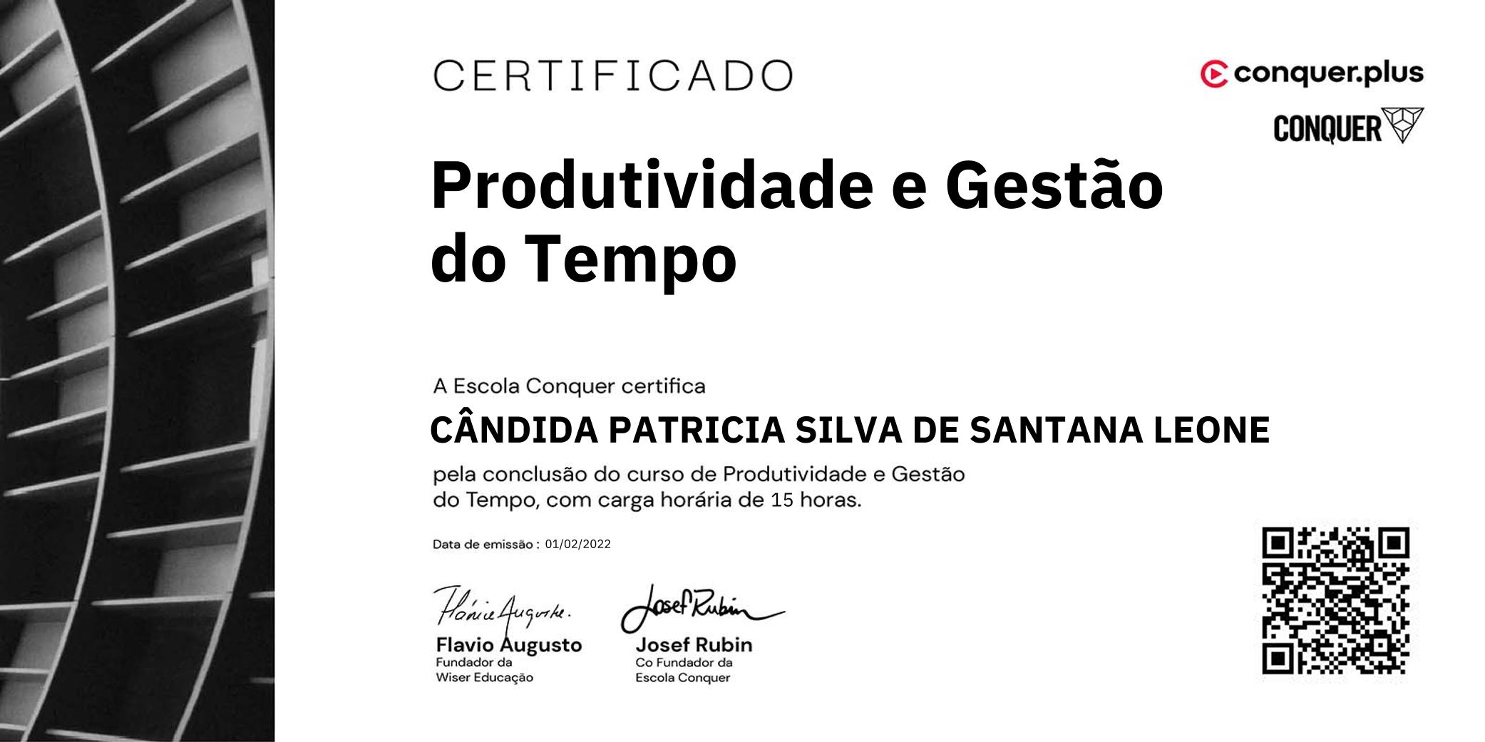 Certificado de Produtividade e Gestão do Tempo